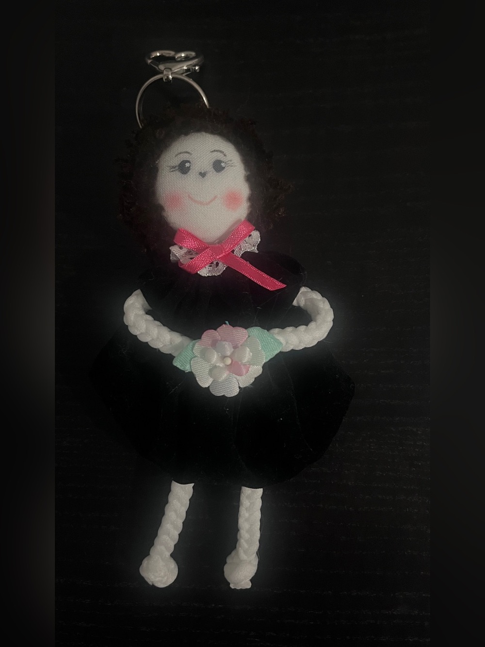 Handmade Doll Bag Charm or Keychain.